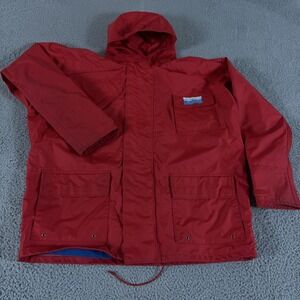 High Seas Foul Weather Gear Jacket Mens XXL Red Deep Sea Fishing Heavy Duty Rain